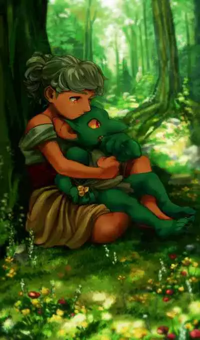 Different language futanari ♀ x goblin ♂