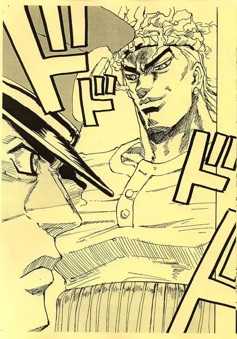 Jojo's Bizarre Train man in Senzan Line