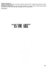 (C63) [Nikopondo (Aoyama Reo)] "As You Are" (Bleach) [English] {doujin-moe.us}