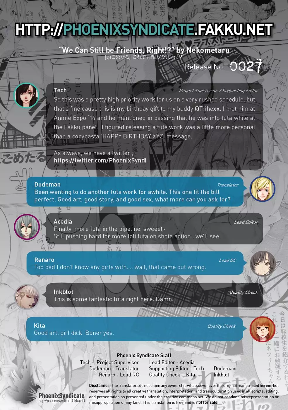 We Can Still Be Friends, Right!?