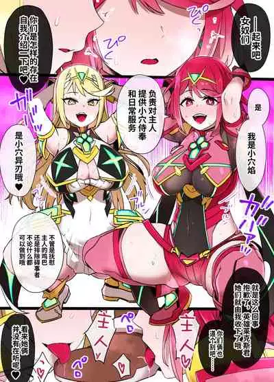 [Kusayarou] Homura & Hikari Sennou NTR Manga 14P (Xenoblade 2)[Chinese] [真不可视汉化组汉化]