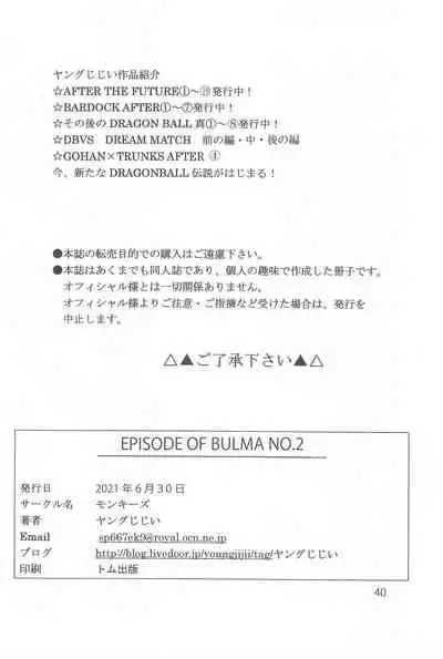 [Monkees (Young Jijii)] EPISODE OF BULMA NO.2 (Dragon Ball)