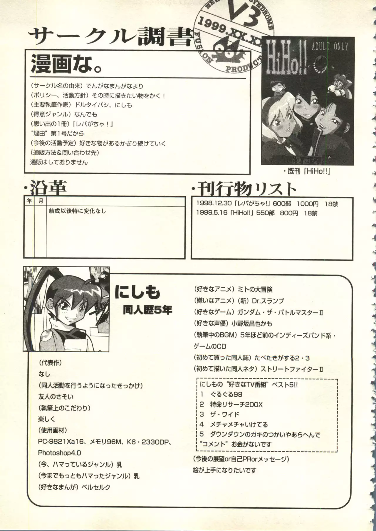 Bishoujo Shoukougun V3 '99 Summer Edition